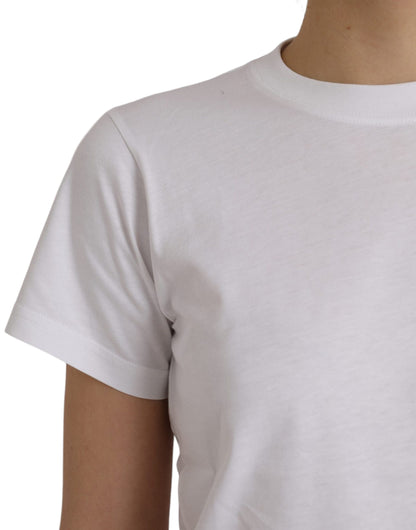 T-shirt Balenciaga blanc en coton à col ras du cou et manches courtes