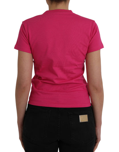 T-shirt Balenciaga en coton rose à col ras du cou et manches courtes