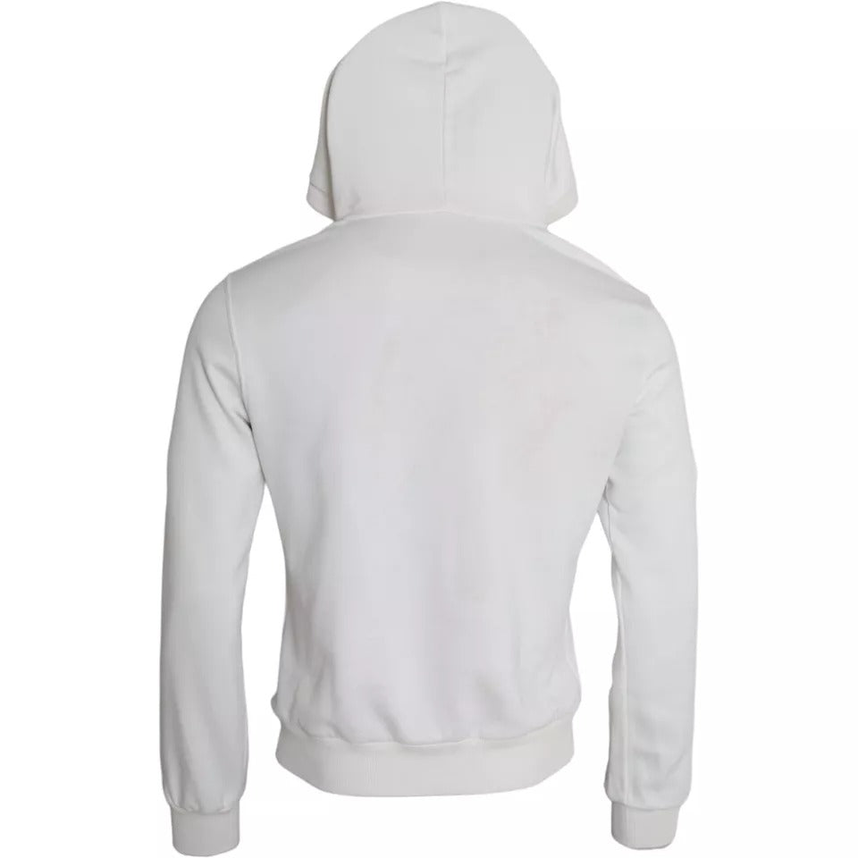 Dolce & Gabbana White Caesar Cotton Hooded Pullover Sweater by Dolce & Gabbana