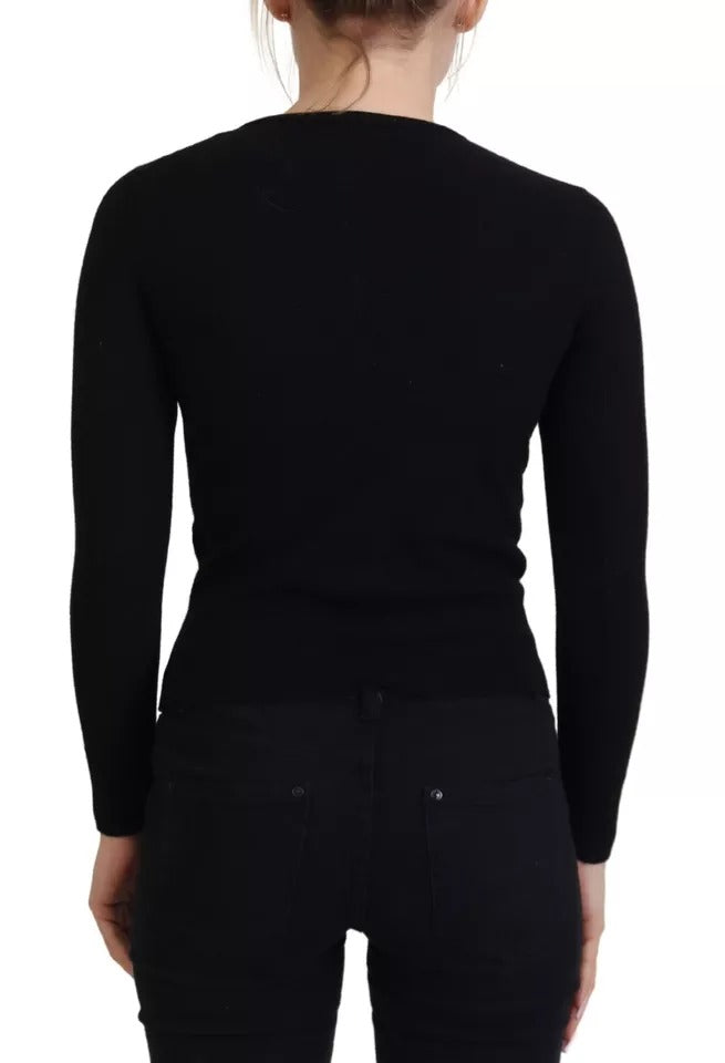 Dolce & Gabbana Black Button Down Slim Cardigan Wool Sweater by Dolce & Gabbana