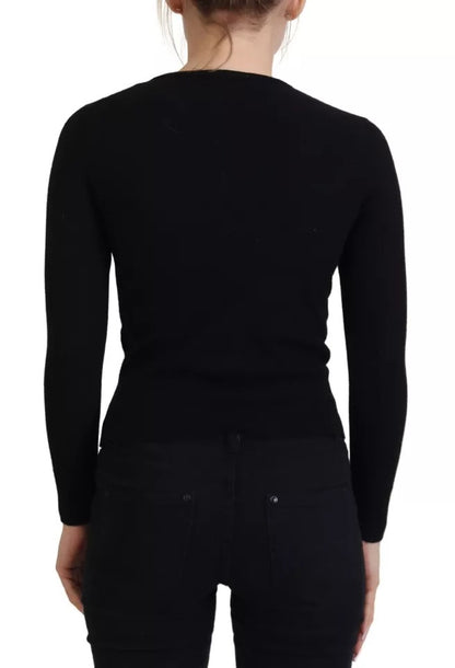 Dolce & Gabbana Black Button Down Slim Cardigan Wool Sweater by Dolce & Gabbana