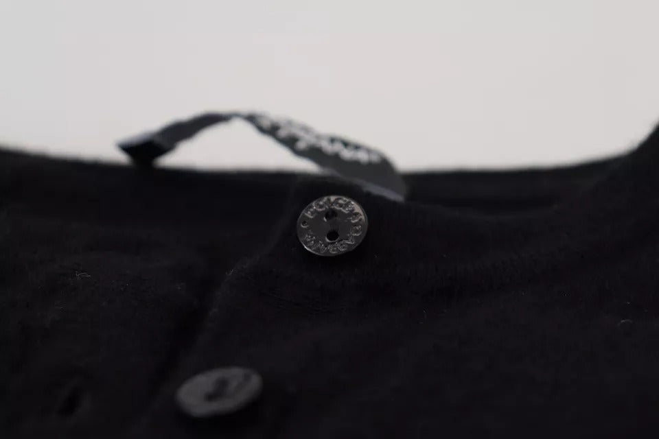 Dolce & Gabbana Black Button Down Slim Cardigan Wool Sweater by Dolce & Gabbana