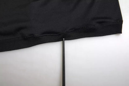 Dolce & Gabbana Black Buttoned Roundneck Short Sleeve T-shirt by Dolce & Gabbana