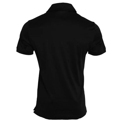 Dolce & Gabbana Black Logo Cotton Collared Polo Top T-shirt by Dolce & Gabbana