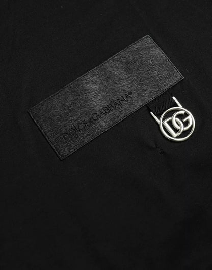 Dolce & Gabbana Black Logo Patch Cotton Crew Neck T-shirt by Dolce & Gabbana