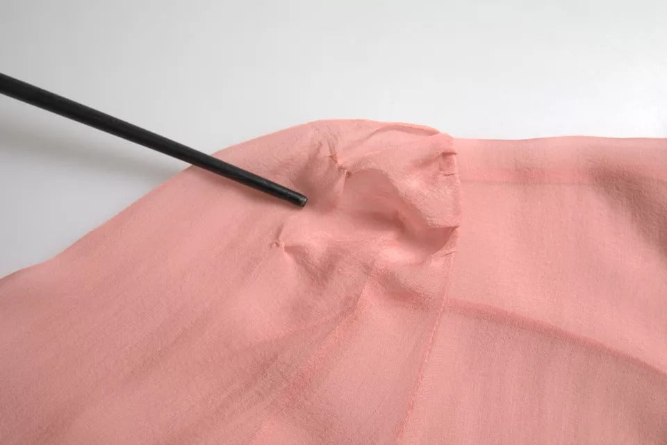 Dolce & Gabbana Pink Long Sleeves Ascot Collar Top Blouse by Dolce & Gabbana