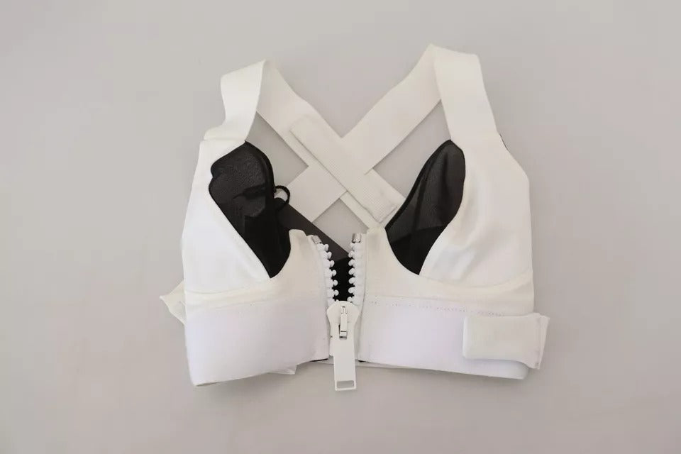 Dolce & Gabbana White Viscose Sleeveless Cropped Bustier Top by Dolce & Gabbana