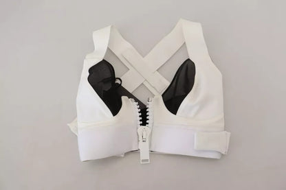 Dolce & Gabbana White Viscose Sleeveless Cropped Bustier Top by Dolce & Gabbana