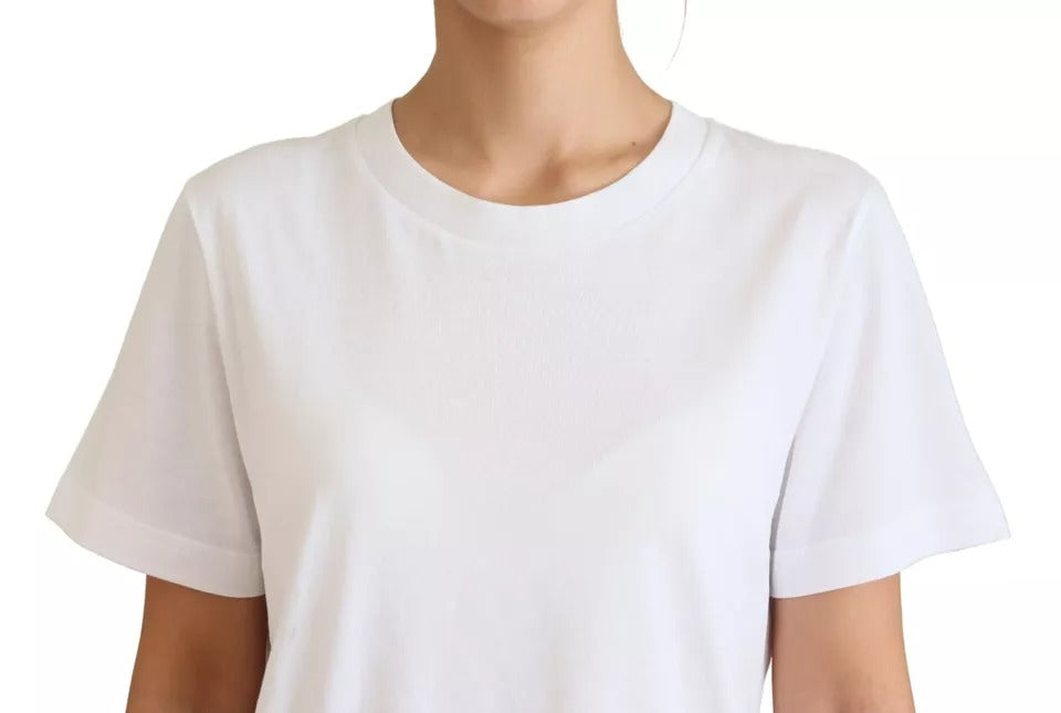 Dolce & Gabbana Optical White Printed Short Sleeves Top by Dolce & Gabbana