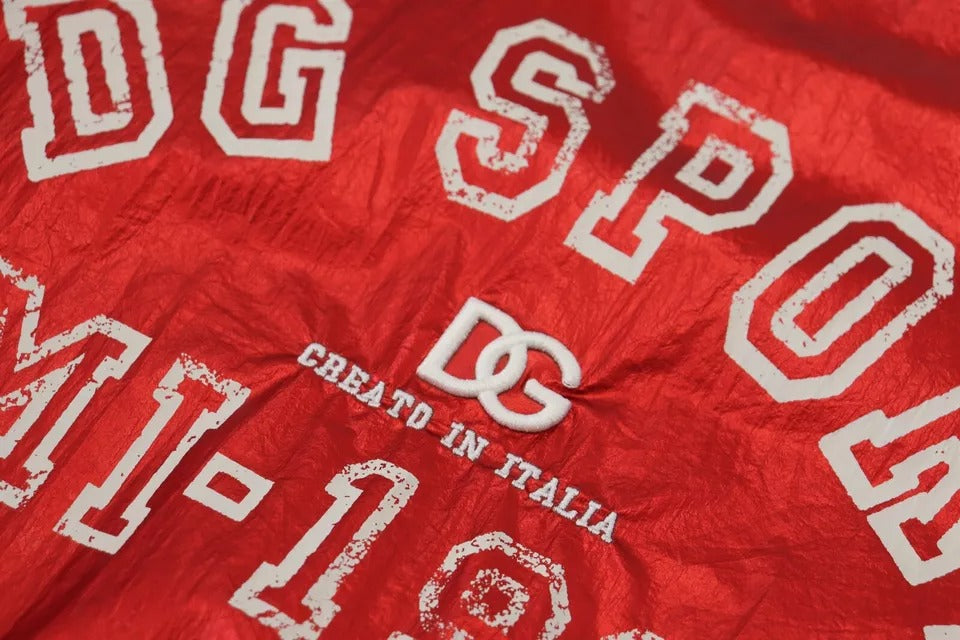 Dolce & Gabbana Red Nylon Logo Print Sleeveless Jersey Top by Dolce & Gabbana