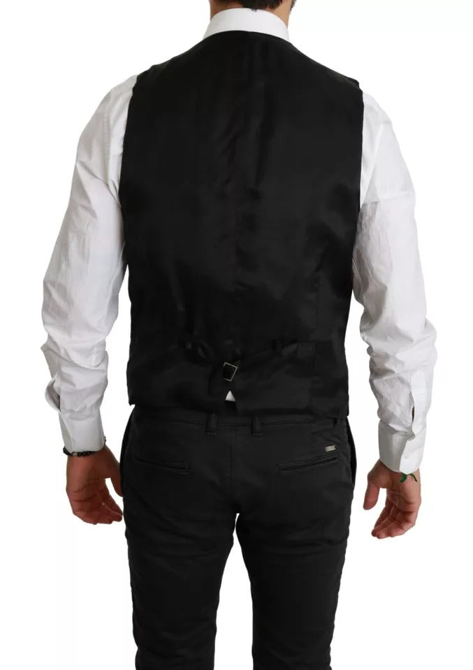 Gilet en laine stretch noir Dolce &amp; Gabbana pour robe de soirée