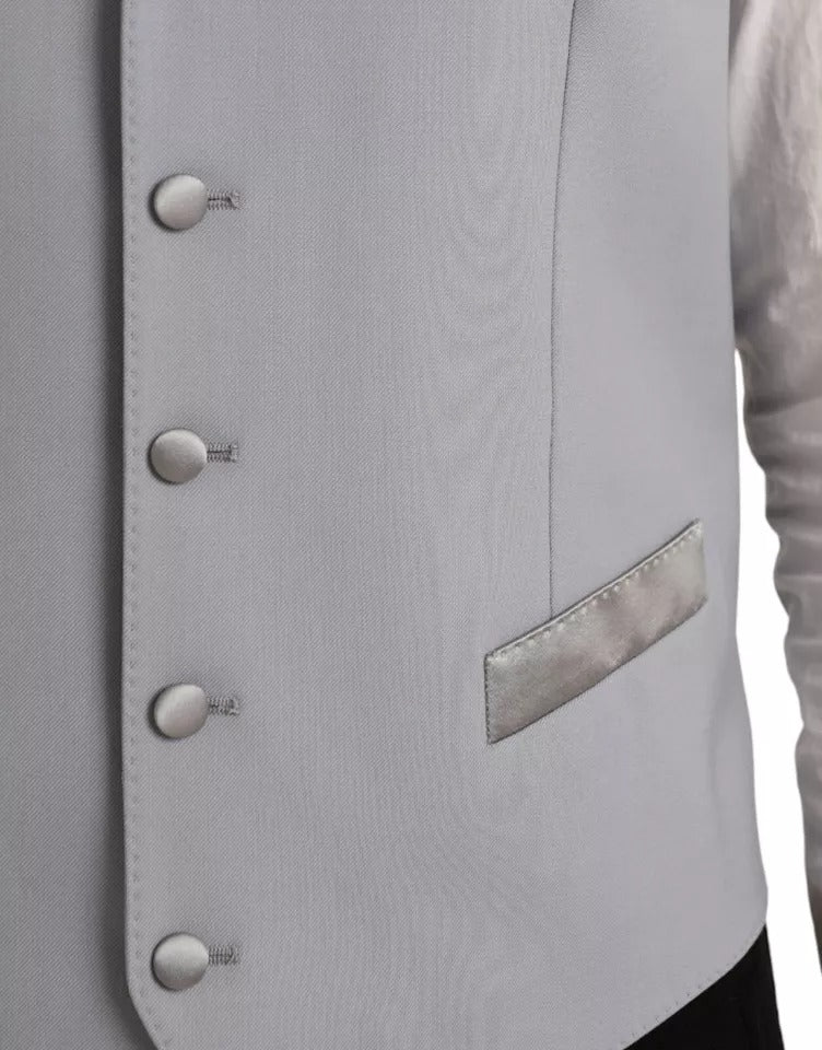 Gilet de soirée en laine bleu clair Dolce &amp; Gabbana