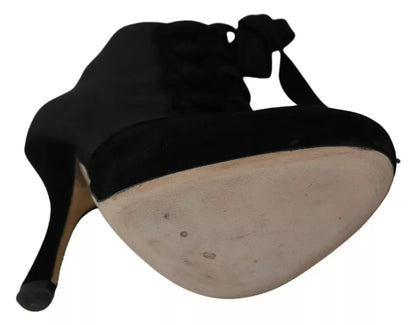 Bottines extensibles en daim noir Dolce &amp; Gabbana