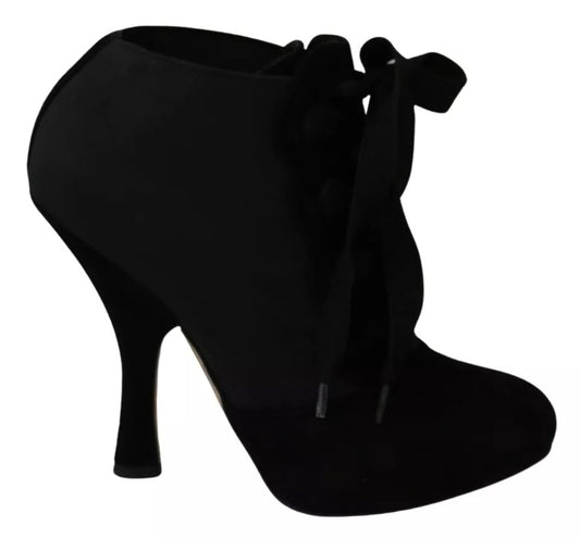 Bottines extensibles en daim noir Dolce &amp; Gabbana
