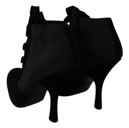 Bottines extensibles en daim noir Dolce &amp; Gabbana