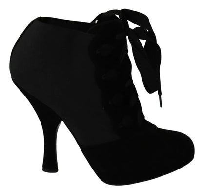 Bottines extensibles en daim noir Dolce &amp; Gabbana