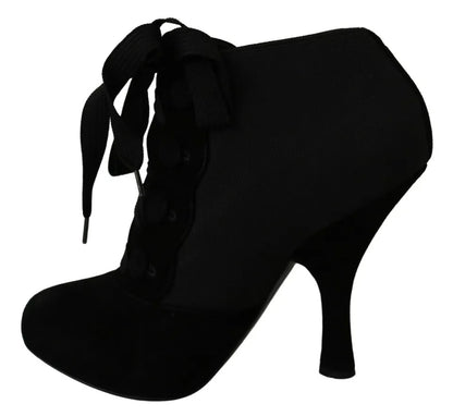 Bottines extensibles en daim noir Dolce &amp; Gabbana
