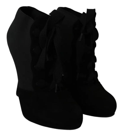 Bottines extensibles en daim noir Dolce &amp; Gabbana