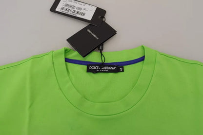 Dolce & Gabbana Green Cotton DG CHANNEL Top T-shirt by Dolce & Gabbana