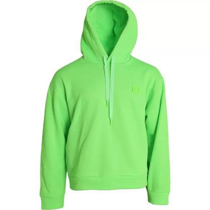 Dolce & Gabbana Neon Green Logo Pullover Hooded Sweatshirt Sweater by Dolce & Gabbana