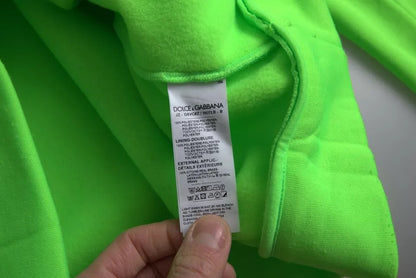 Dolce & Gabbana Neon Green Logo Pullover Hooded Sweatshirt Sweater by Dolce & Gabbana