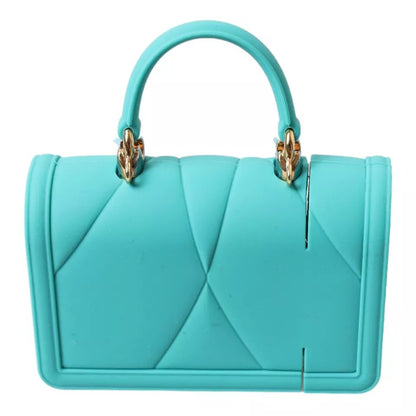 Dolce &amp; Gabbana Turquoise Silicone Devotion Heart Bag Cover Hand Airpods Case
