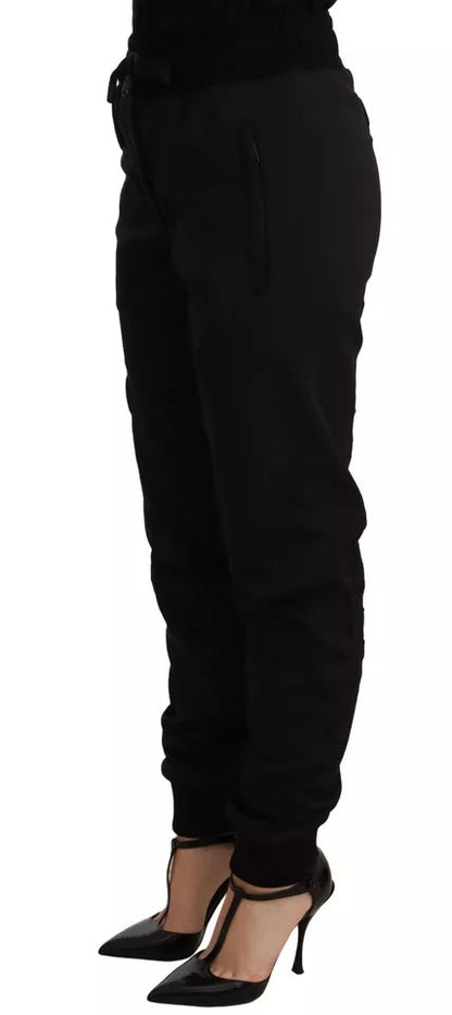 Dolce & Gabbana Black Jogger Women Polyester Pants by Dolce & Gabbana