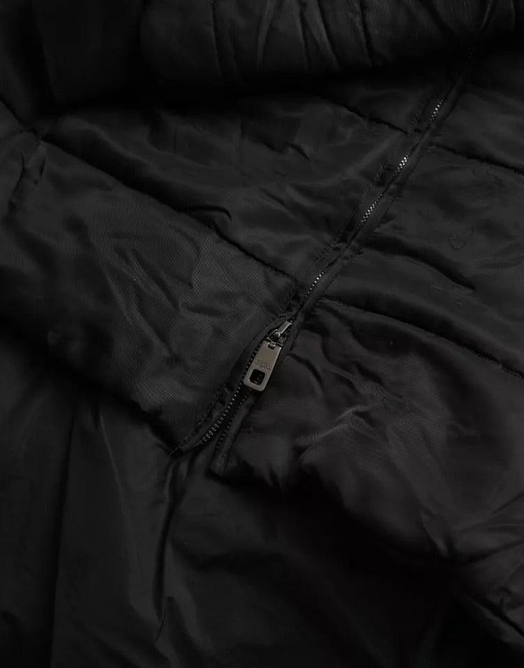 Dolce &amp; Gabbana Parka à capuche en nylon noir Veste d'hiver