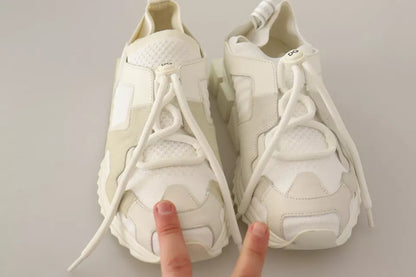 Dolce & Gabbana White Fabric Suede Sorrento Lace Up Sneakers Shoes by Dolce & Gabbana