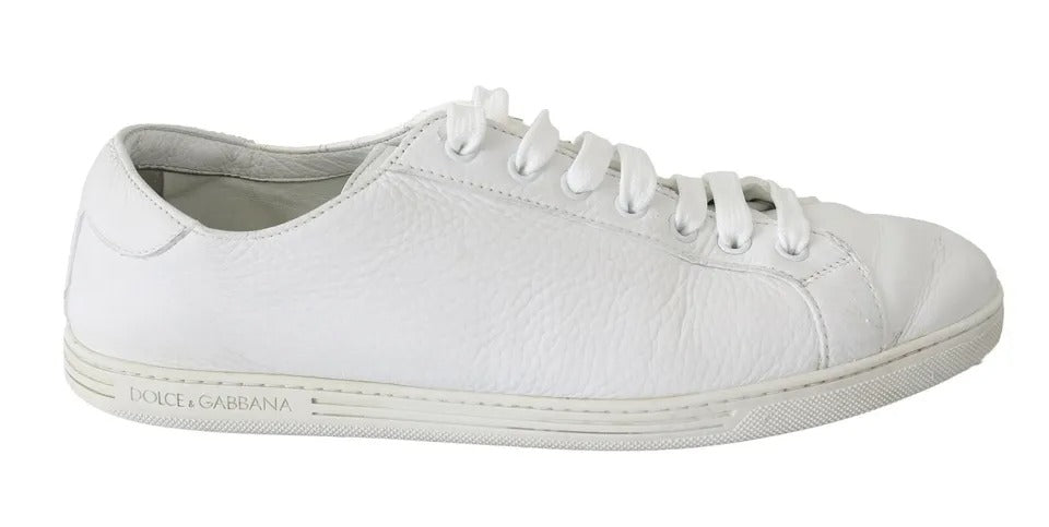 Dolce & Gabbana White Saint Tropez Lace Up Men Sneakers Men Shoes by Dolce & Gabbana