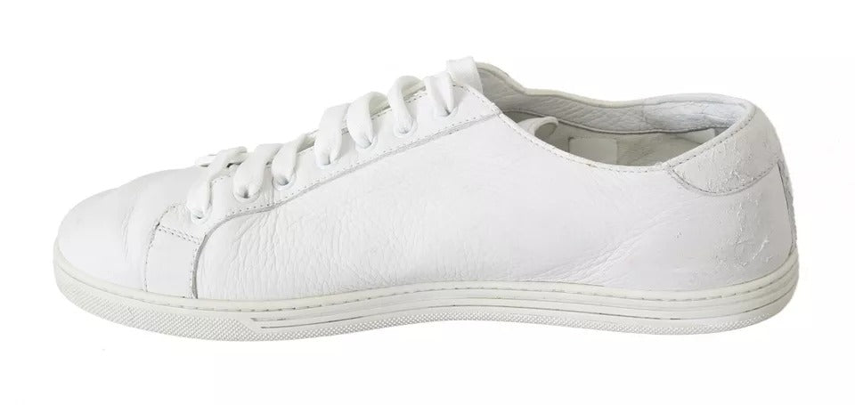Dolce & Gabbana White Saint Tropez Lace Up Men Sneakers Men Shoes by Dolce & Gabbana