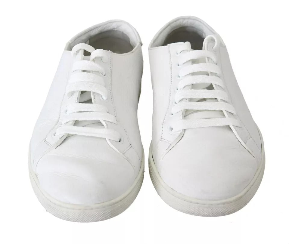Dolce & Gabbana White Saint Tropez Lace Up Men Sneakers Men Shoes by Dolce & Gabbana