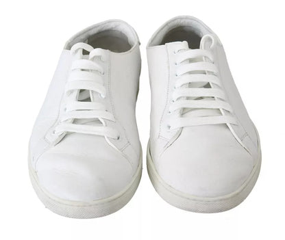 Dolce & Gabbana White Saint Tropez Lace Up Men Sneakers Men Shoes by Dolce & Gabbana