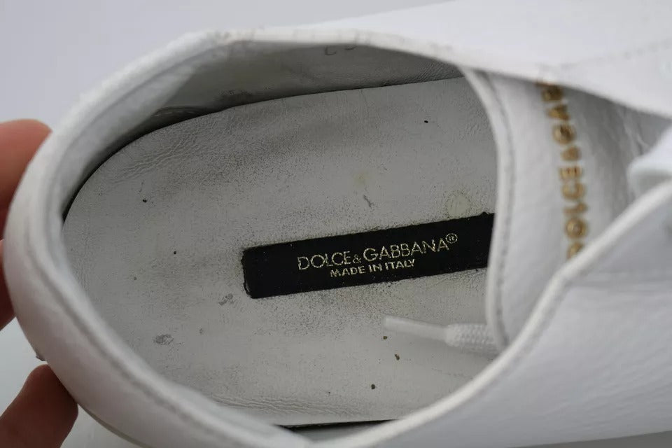 Dolce & Gabbana White Saint Tropez Lace Up Men Sneakers Men Shoes by Dolce & Gabbana