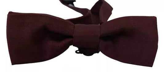 Nœud papillon ajustable en soie bordeaux Dolce &amp; Gabbana pour homme