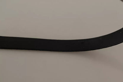 Ceinture Dolce &amp; Gabbana en velours noir avec boucle en métal argenté