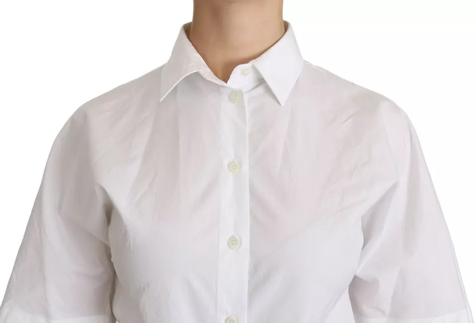 Dolce & Gabbana White Collared Short Sleeve Polo Shirt Top by Dolce & Gabbana
