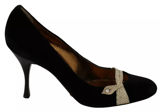 Escarpins à talons hauts Dolce &amp; Gabbana en velours noir Ayers
