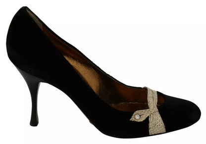 Escarpins à talons hauts Dolce &amp; Gabbana en velours noir Ayers