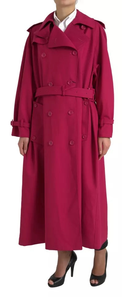 Dolce &amp; Gabbana Trench-coat croisé rose foncé