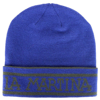 Casquette homme en laine bleue La Martina