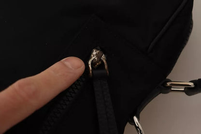 Sac bandoulière Dolce &amp; Gabbana en nylon noir avec logo DG