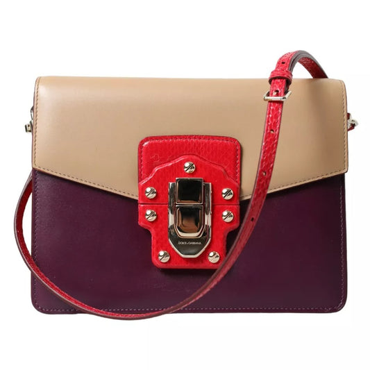 Sac à bandoulière en cuir brossé multicolore Lucia de Dolce &amp; Gabbana