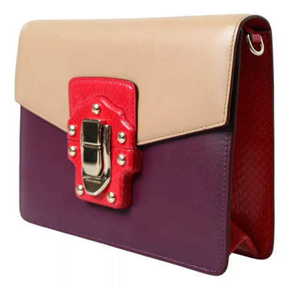 Sac à bandoulière en cuir brossé multicolore Lucia de Dolce &amp; Gabbana
