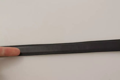 Ceinture homme Dolce &amp; Gabbana en cuir de veau noir avec boucle antique