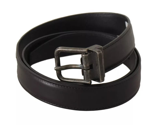 Ceinture homme Dolce &amp; Gabbana en cuir de veau noir avec boucle antique