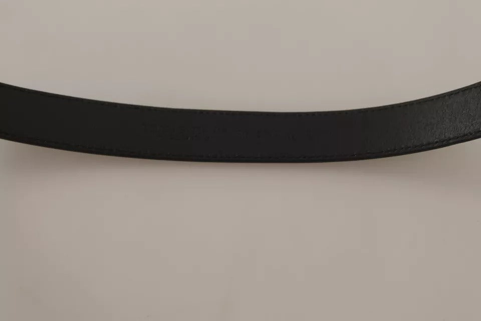 Ceinture homme Dolce &amp; Gabbana en cuir de veau noir avec boucle antique