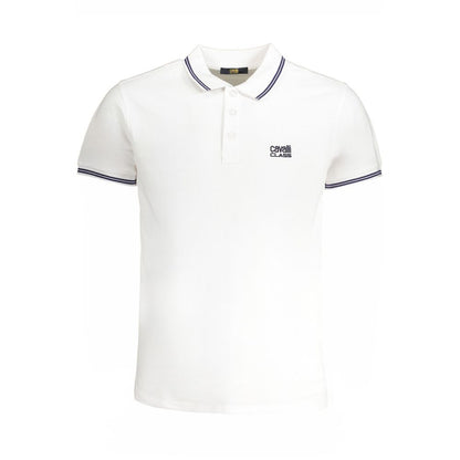 Cavalli Class White Cotton Polo Shirt by Cavalli Class