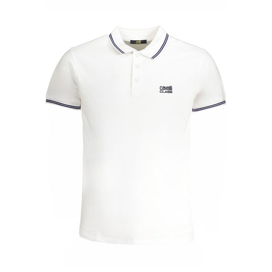 Cavalli Class White Cotton Polo Shirt by Cavalli Class
