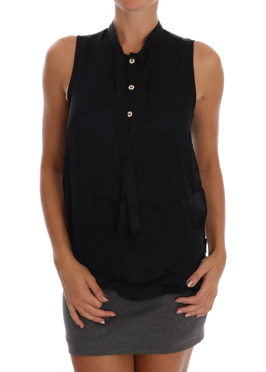 Chemisier noir sans manches Versace Jeans Chic